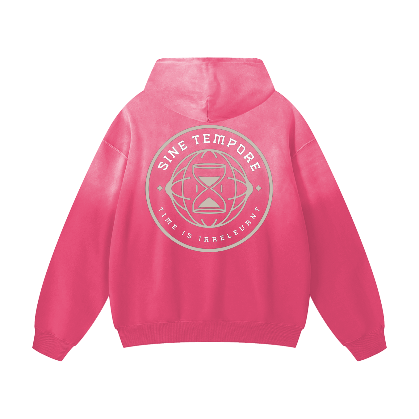 SINE TEMPORE - PINK Recycle Heavyweight Oversized Hoodie