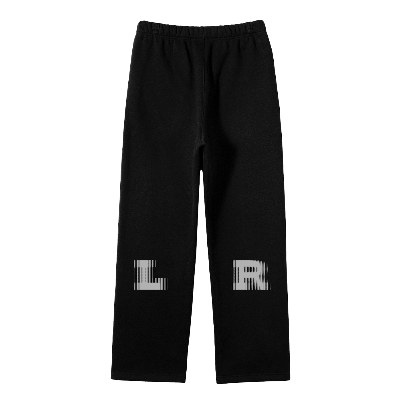 SINE TEMPORE - BLACK Streetwear Unisex Solid Color Fleece Straight Leg Pants