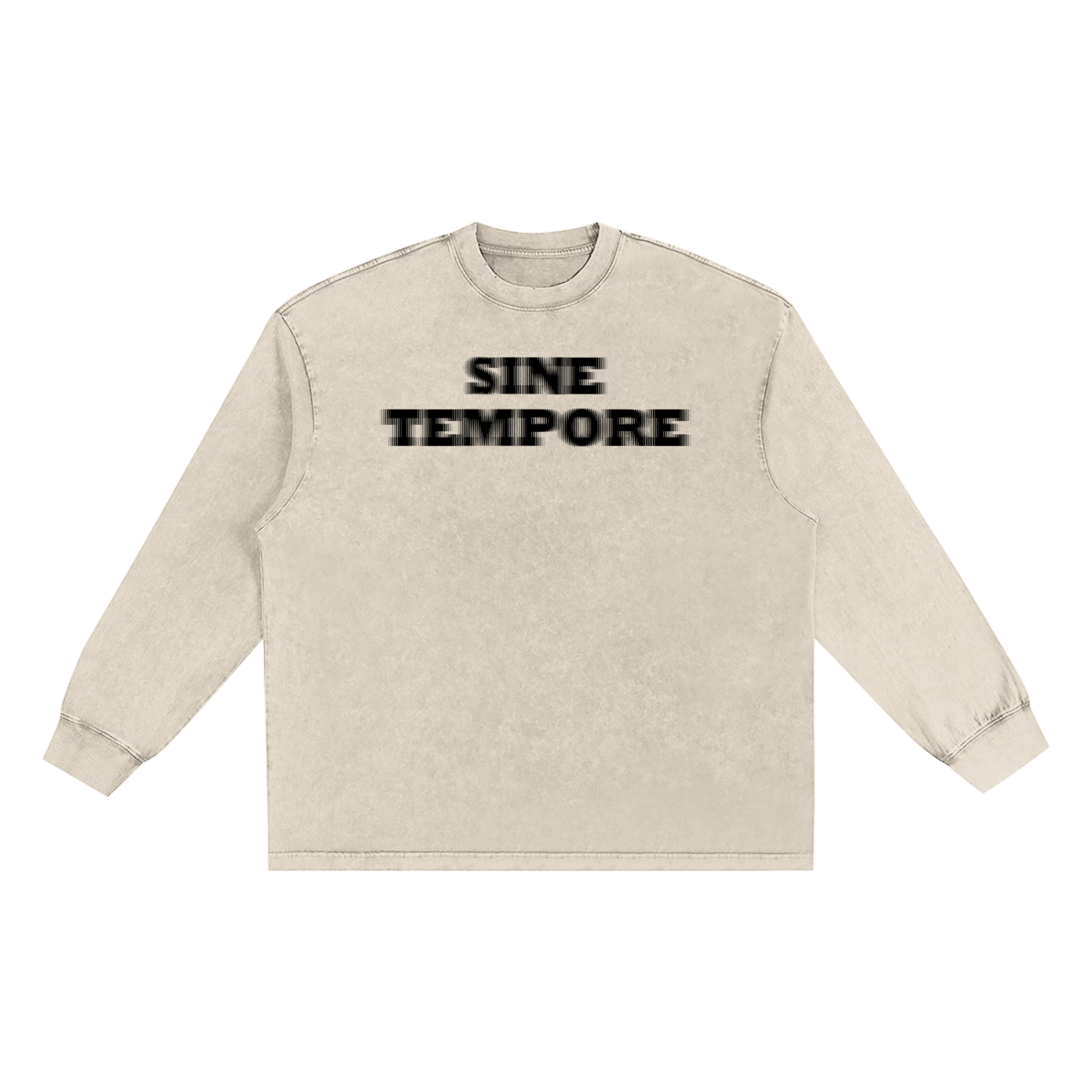 SINE TEMPORE - LIGHT APRICOT Snow Washed Long Sleeve Tee