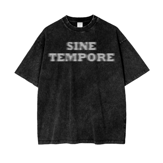 SINE TEMPORE - BLACK Snow Washed Tee