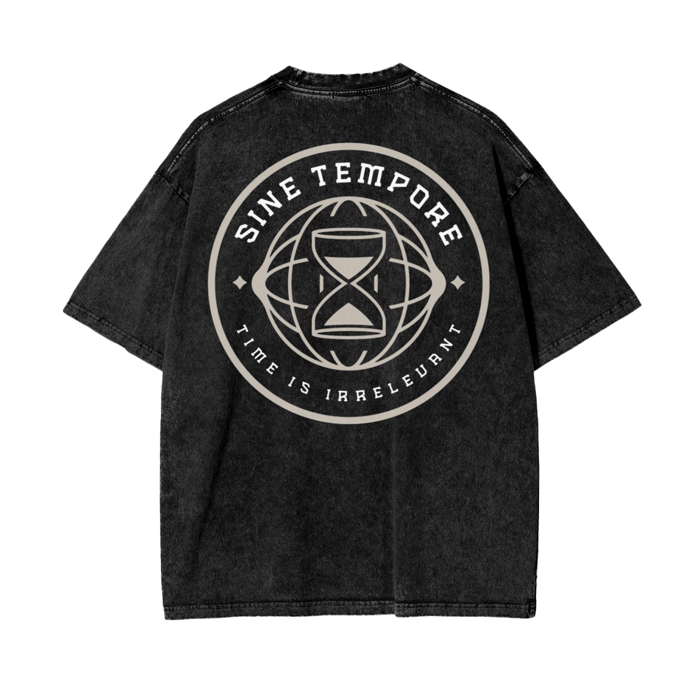 SINE TEMPORE - BLACK Snow Washed Tee