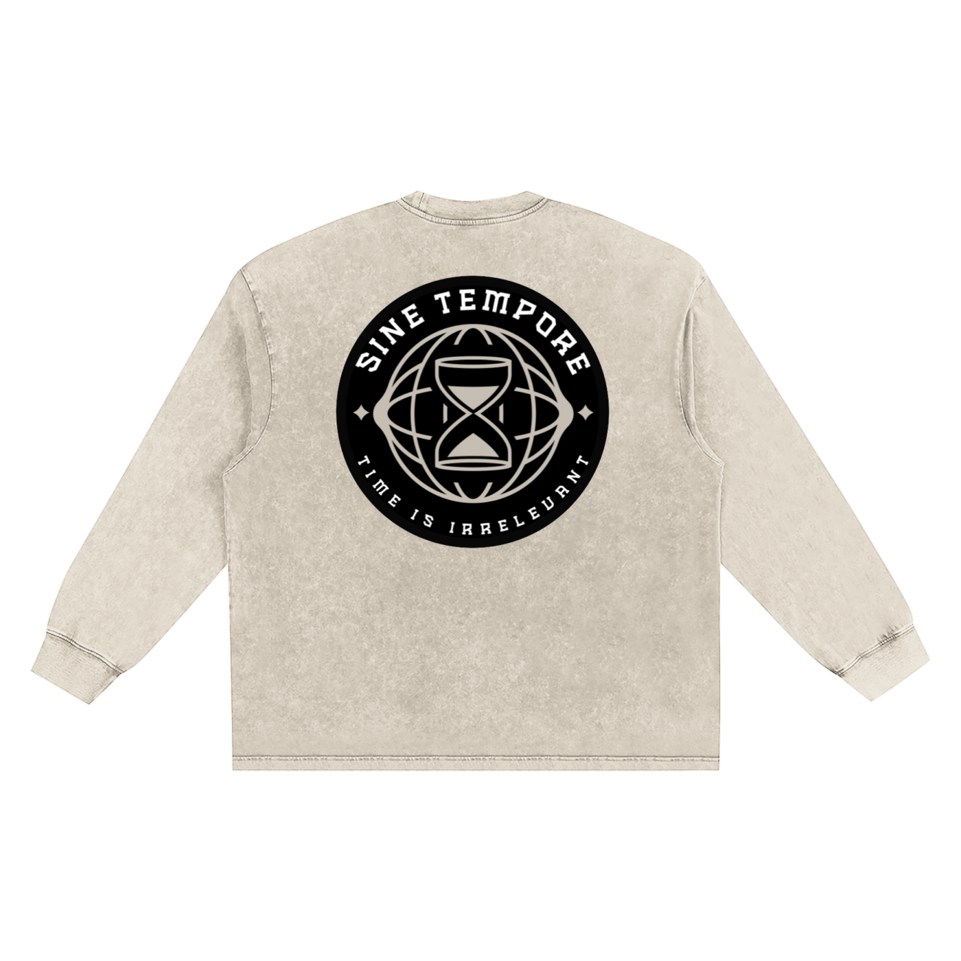 SINE TEMPORE - LIGHT APRICOT Snow Washed Long Sleeve Tee