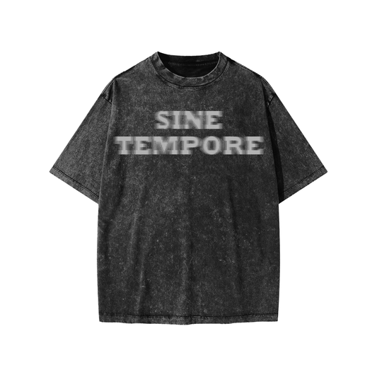 SINE TEMPORE - BLACK Snow Washed Kids' Tee