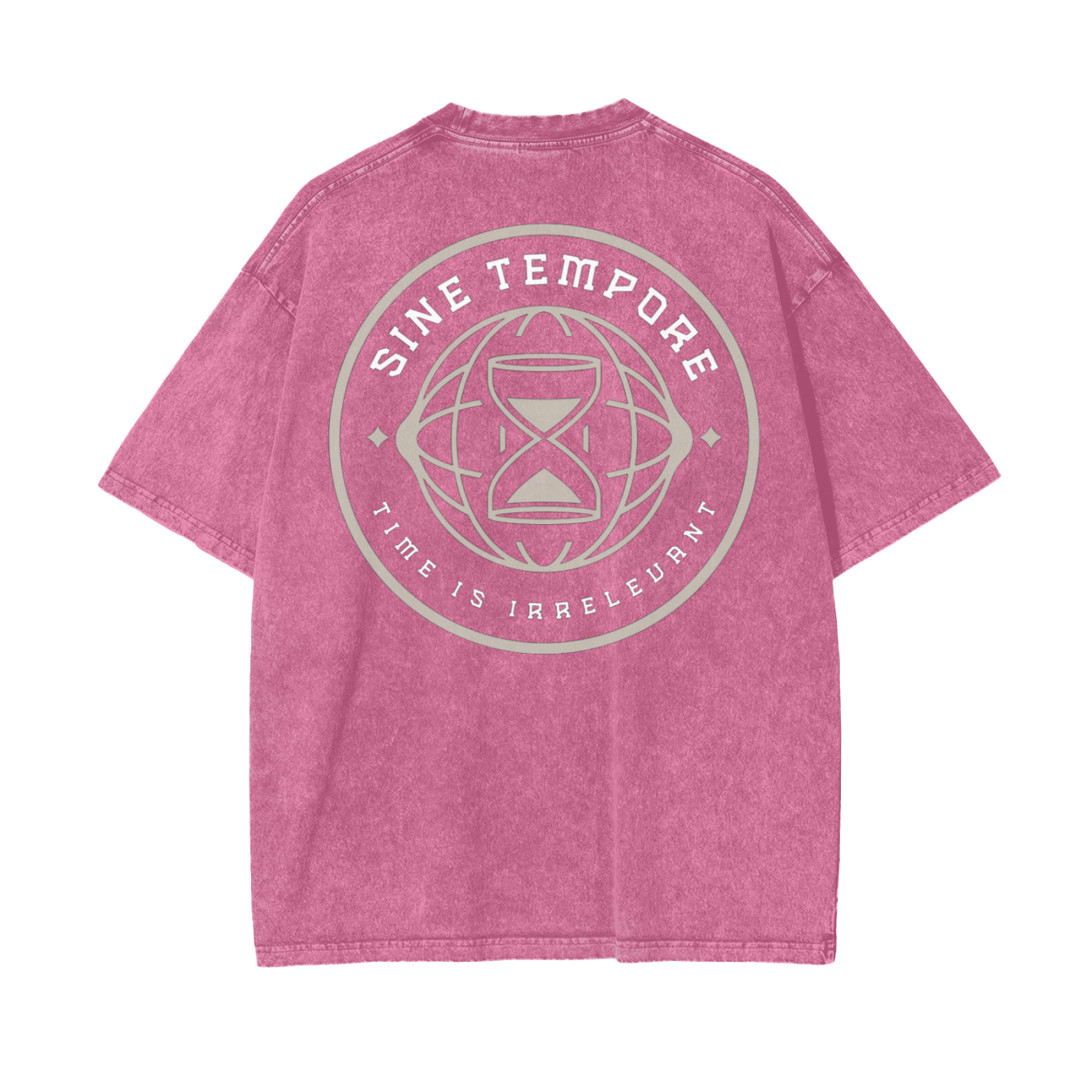 SINE TEMPORE - PINK Recycle Snow Washed Tee