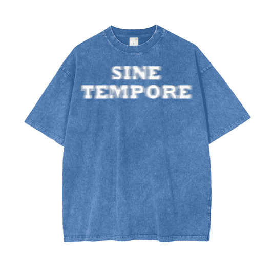 SINE TEMPORE - BLUE Snow Washed Tee